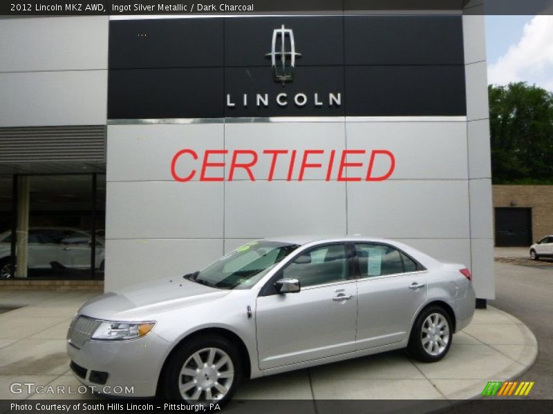 Ingot Silver Metallic / Dark Charcoal 2012 Lincoln MKZ AWD