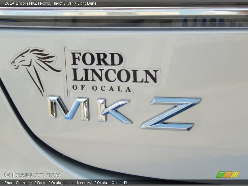 Ingot Silver / Light Dune 2014 Lincoln MKZ Hybrid