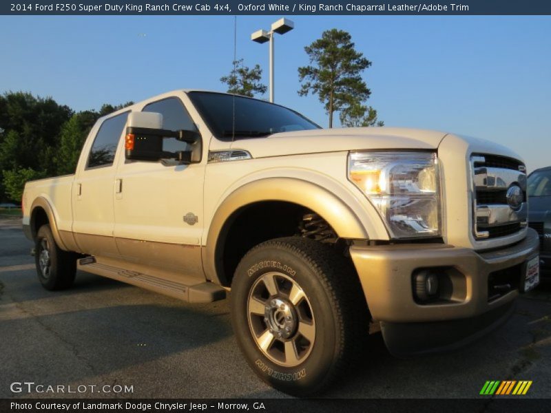 Oxford White / King Ranch Chaparral Leather/Adobe Trim 2014 Ford F250 Super Duty King Ranch Crew Cab 4x4