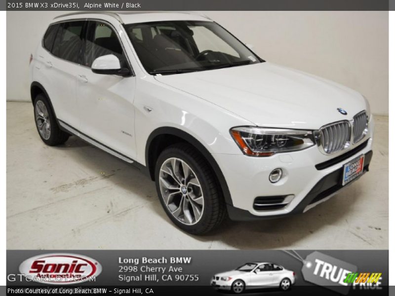 Alpine White / Black 2015 BMW X3 xDrive35i