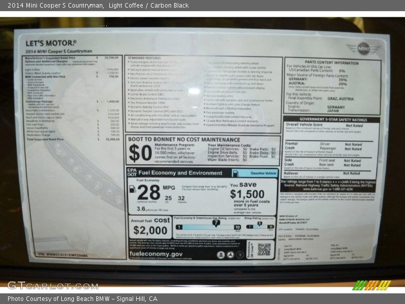 Light Coffee / Carbon Black 2014 Mini Cooper S Countryman