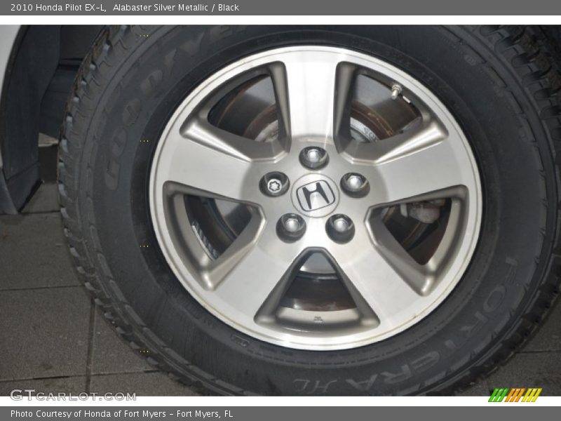 Alabaster Silver Metallic / Black 2010 Honda Pilot EX-L