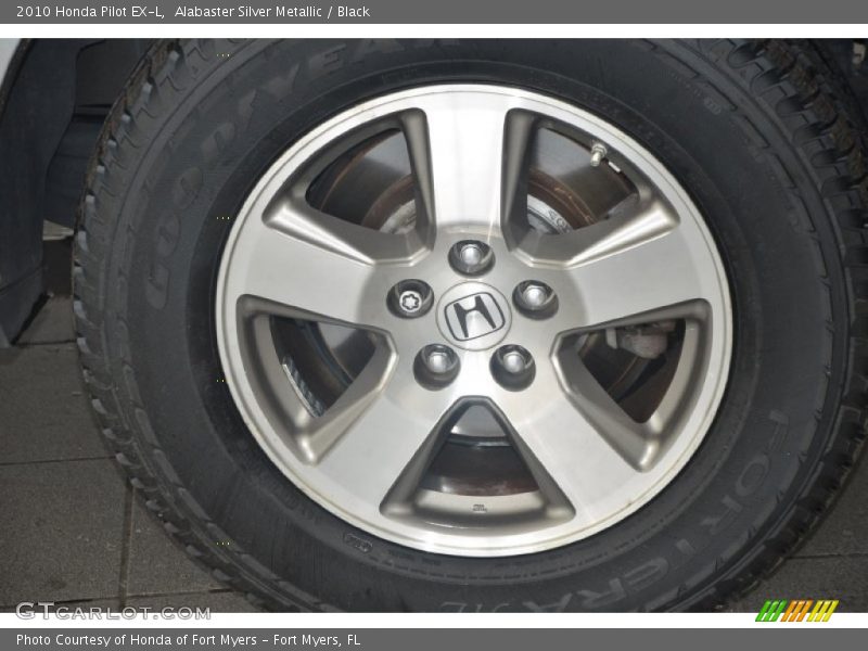 Alabaster Silver Metallic / Black 2010 Honda Pilot EX-L