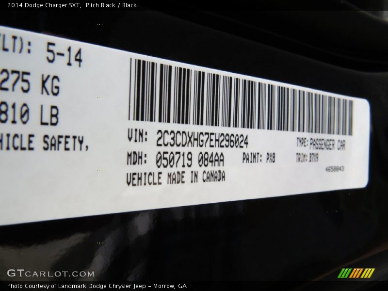 Pitch Black / Black 2014 Dodge Charger SXT