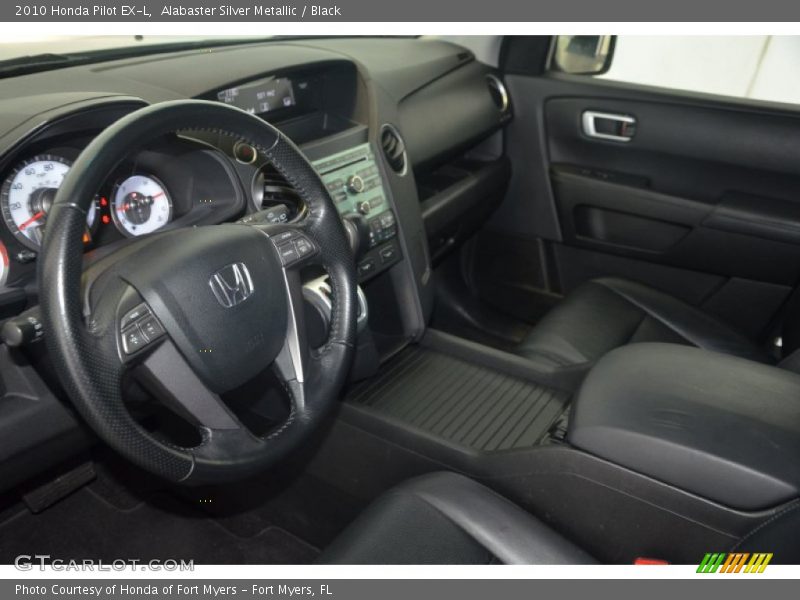 Alabaster Silver Metallic / Black 2010 Honda Pilot EX-L