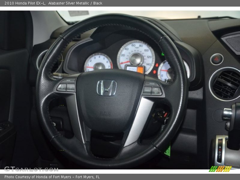 Alabaster Silver Metallic / Black 2010 Honda Pilot EX-L