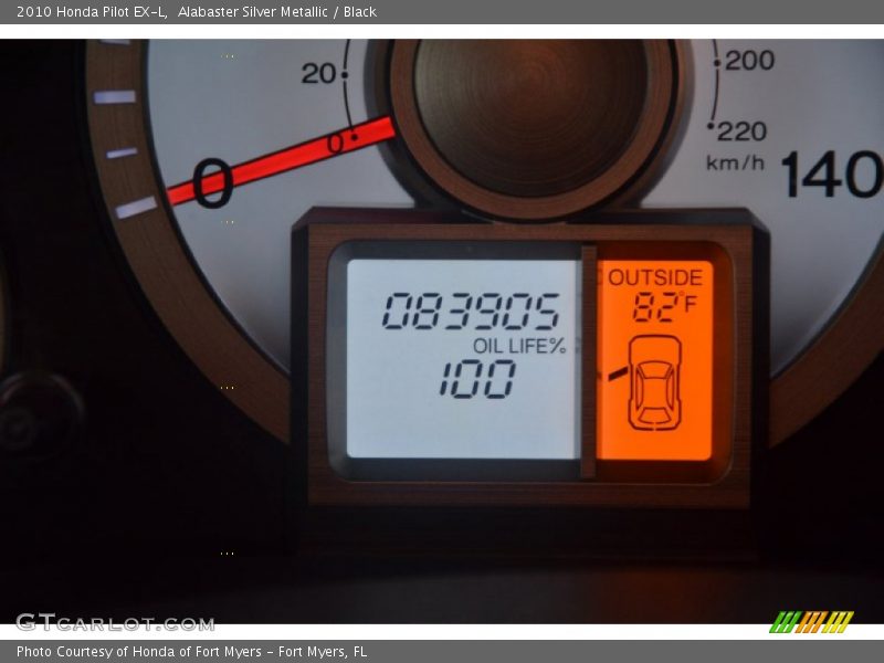 Alabaster Silver Metallic / Black 2010 Honda Pilot EX-L