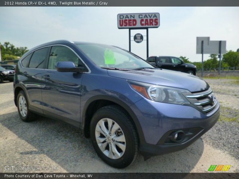 Twilight Blue Metallic / Gray 2012 Honda CR-V EX-L 4WD