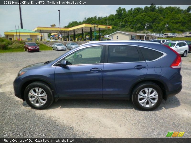 Twilight Blue Metallic / Gray 2012 Honda CR-V EX-L 4WD
