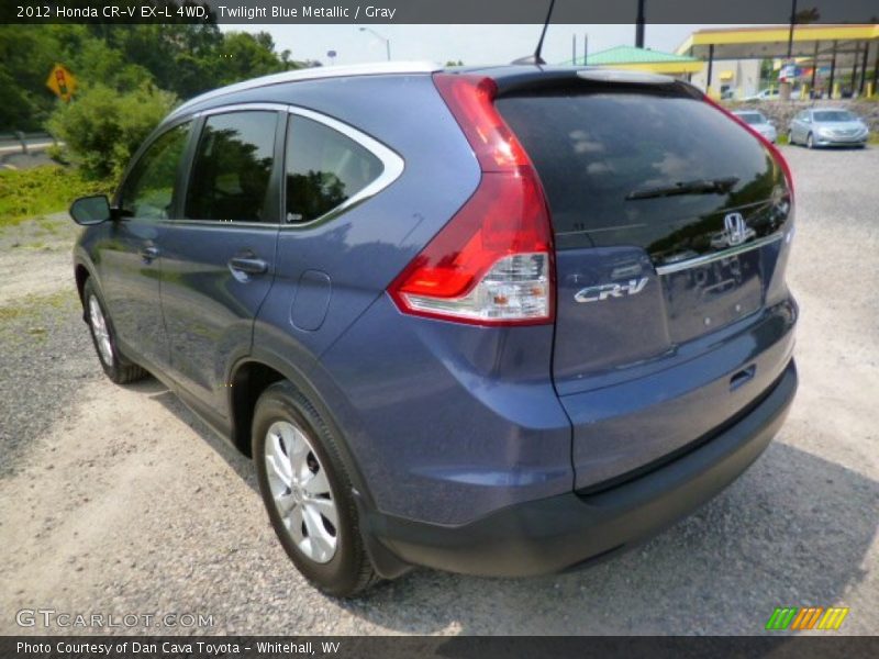 Twilight Blue Metallic / Gray 2012 Honda CR-V EX-L 4WD