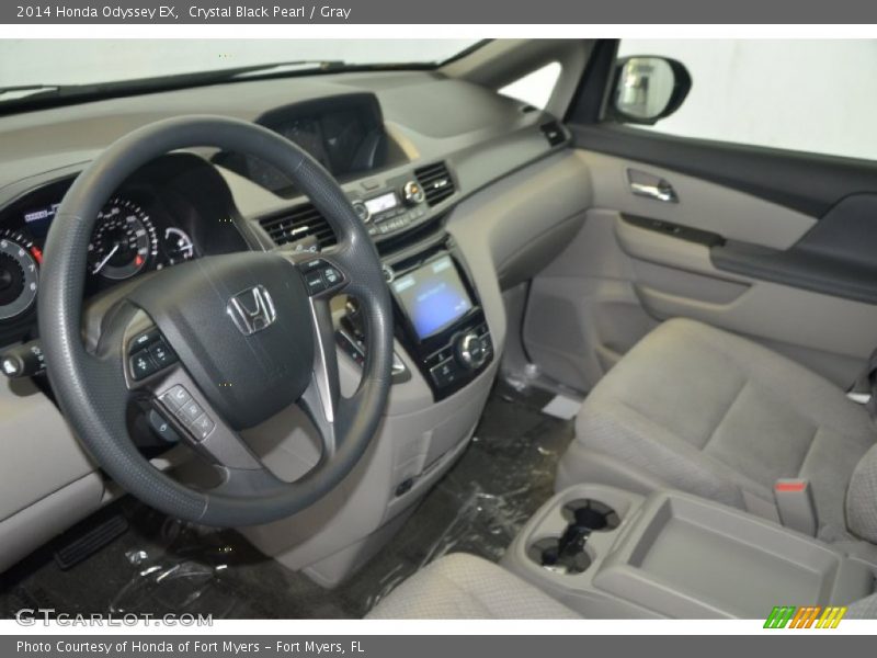 Crystal Black Pearl / Gray 2014 Honda Odyssey EX