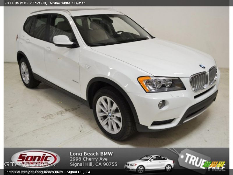 Alpine White / Oyster 2014 BMW X3 xDrive28i