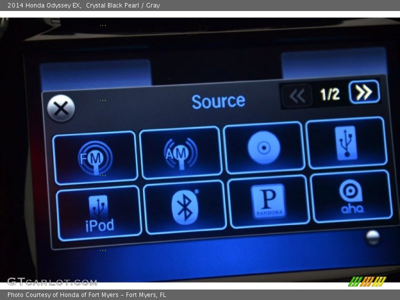 Crystal Black Pearl / Gray 2014 Honda Odyssey EX