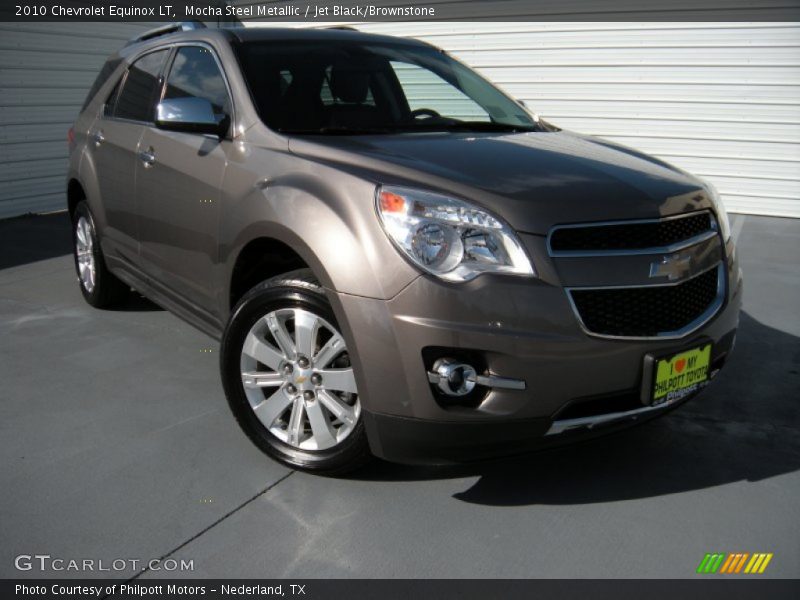 Mocha Steel Metallic / Jet Black/Brownstone 2010 Chevrolet Equinox LT