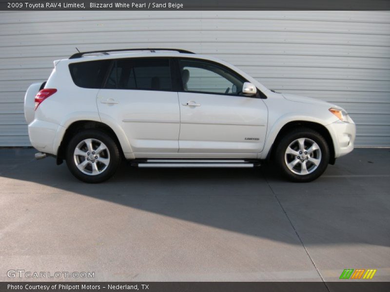 Blizzard White Pearl / Sand Beige 2009 Toyota RAV4 Limited