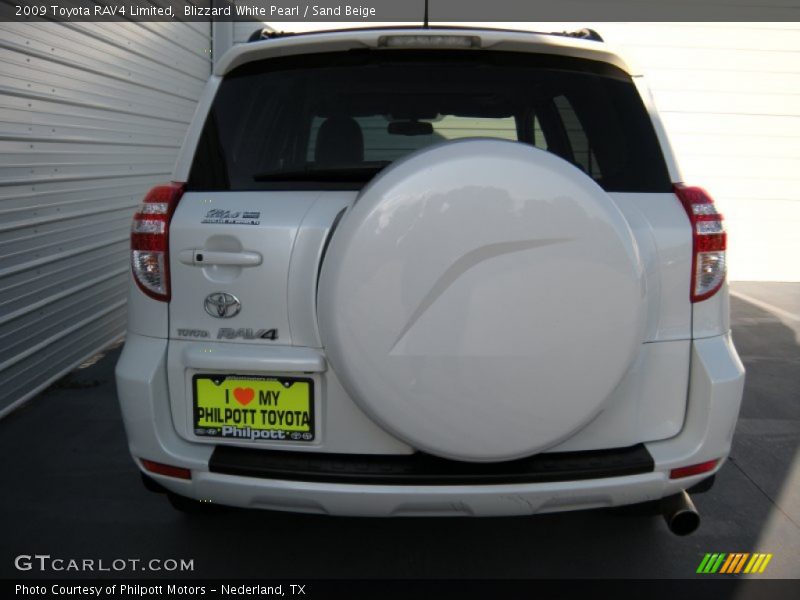 Blizzard White Pearl / Sand Beige 2009 Toyota RAV4 Limited