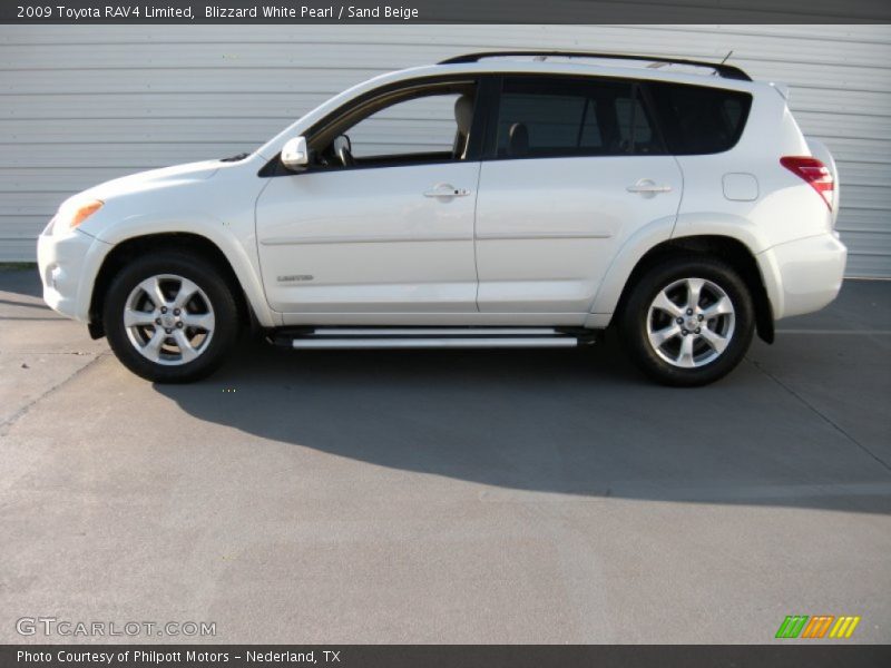 Blizzard White Pearl / Sand Beige 2009 Toyota RAV4 Limited