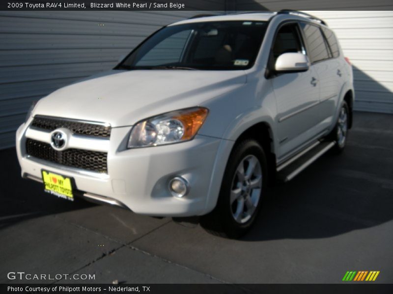 Blizzard White Pearl / Sand Beige 2009 Toyota RAV4 Limited