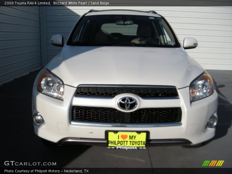 Blizzard White Pearl / Sand Beige 2009 Toyota RAV4 Limited