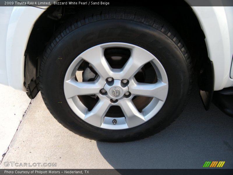 Blizzard White Pearl / Sand Beige 2009 Toyota RAV4 Limited