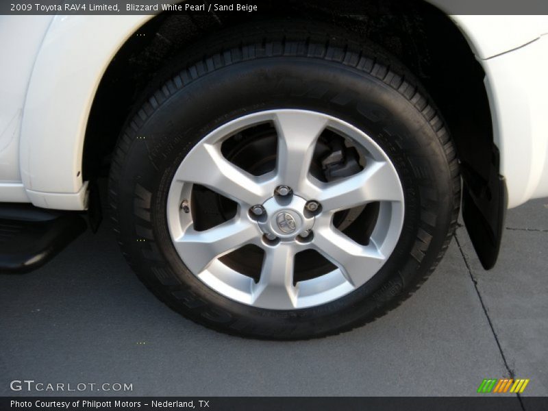 Blizzard White Pearl / Sand Beige 2009 Toyota RAV4 Limited