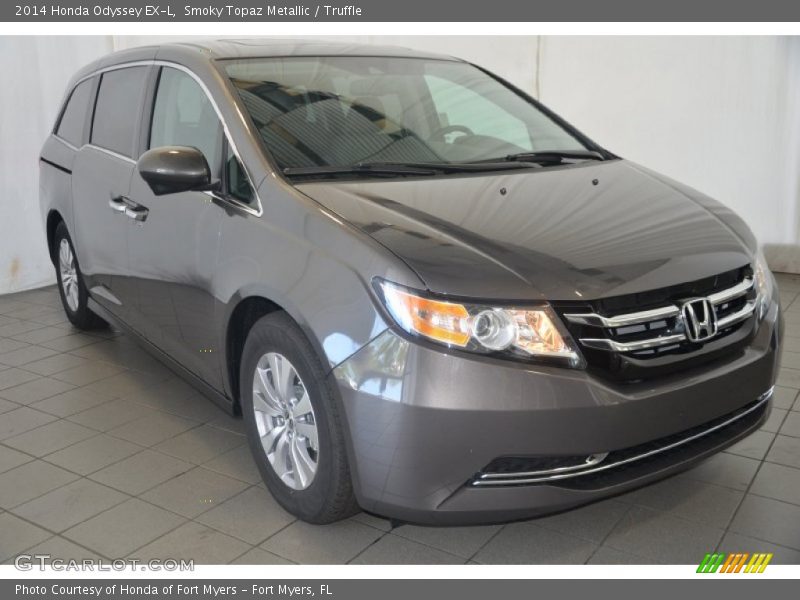 Smoky Topaz Metallic / Truffle 2014 Honda Odyssey EX-L