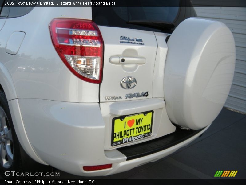 Blizzard White Pearl / Sand Beige 2009 Toyota RAV4 Limited