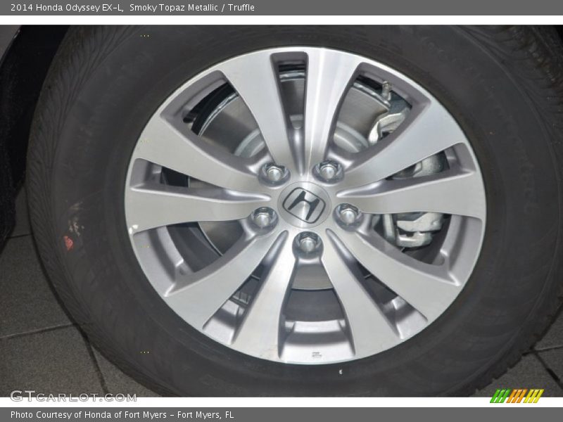 Smoky Topaz Metallic / Truffle 2014 Honda Odyssey EX-L