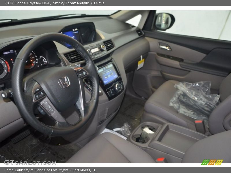Smoky Topaz Metallic / Truffle 2014 Honda Odyssey EX-L