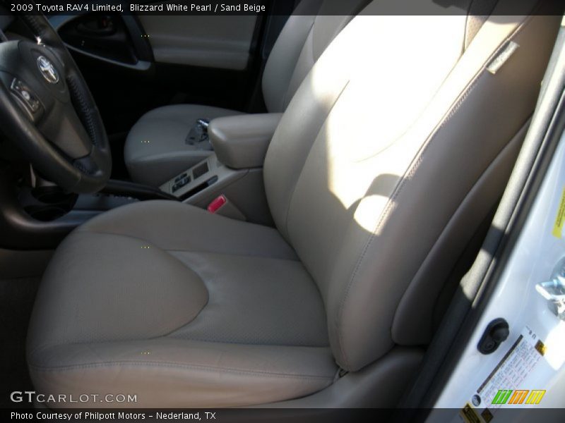 Blizzard White Pearl / Sand Beige 2009 Toyota RAV4 Limited