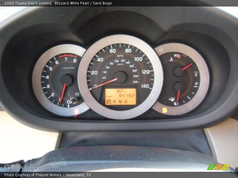 Blizzard White Pearl / Sand Beige 2009 Toyota RAV4 Limited