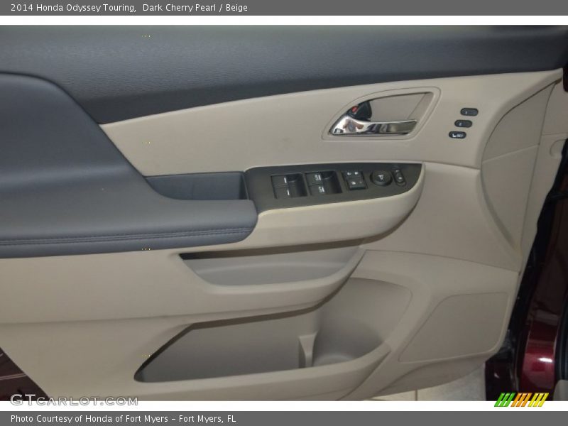Dark Cherry Pearl / Beige 2014 Honda Odyssey Touring