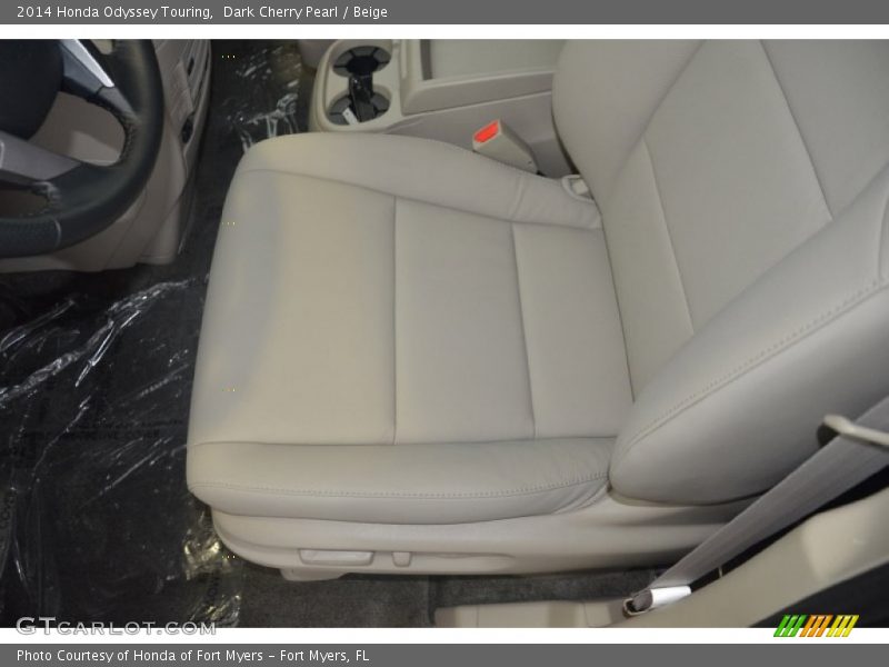 Dark Cherry Pearl / Beige 2014 Honda Odyssey Touring