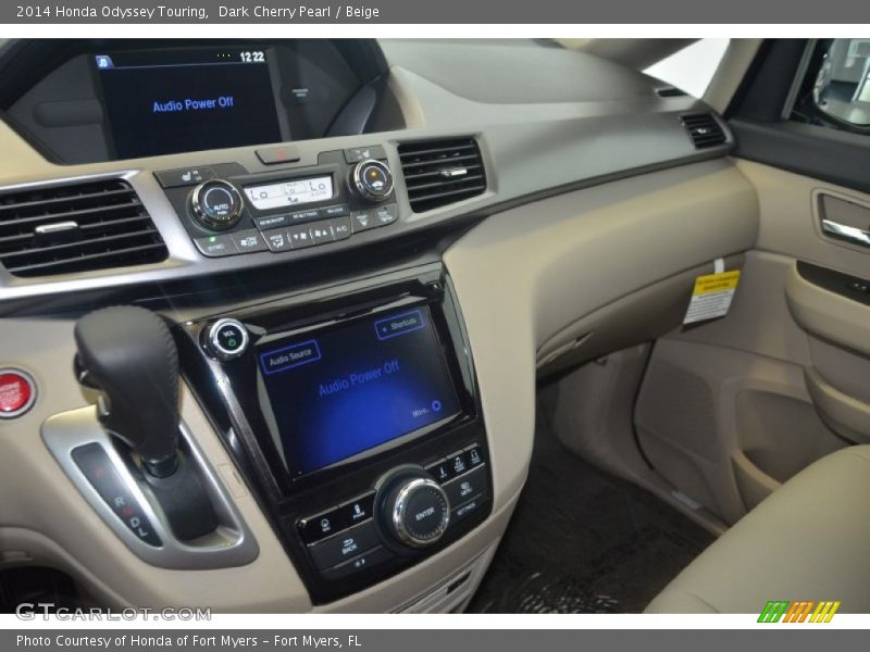 Dark Cherry Pearl / Beige 2014 Honda Odyssey Touring
