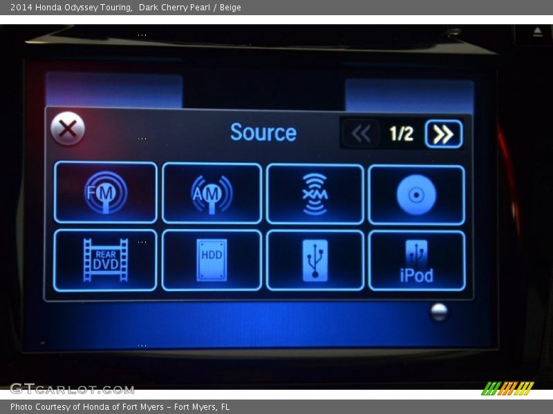 Dark Cherry Pearl / Beige 2014 Honda Odyssey Touring