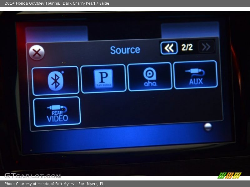 Dark Cherry Pearl / Beige 2014 Honda Odyssey Touring