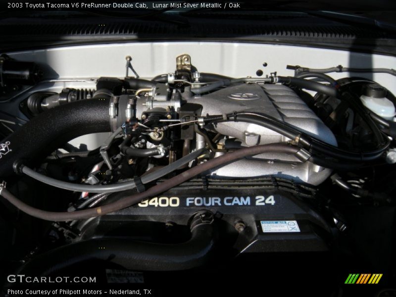 Lunar Mist Silver Metallic / Oak 2003 Toyota Tacoma V6 PreRunner Double Cab