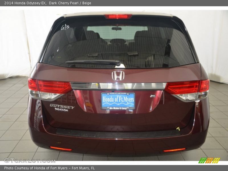 Dark Cherry Pearl / Beige 2014 Honda Odyssey EX