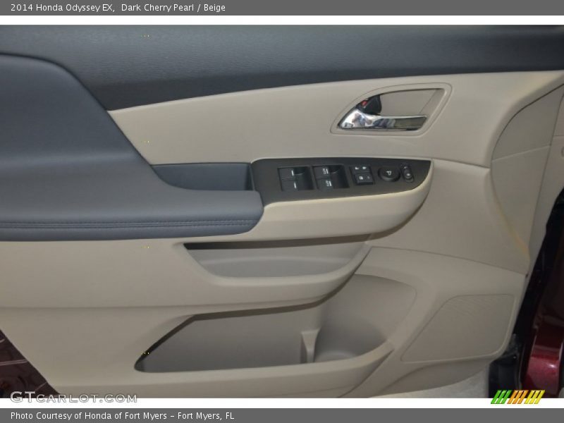 Dark Cherry Pearl / Beige 2014 Honda Odyssey EX