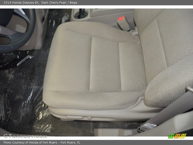 Dark Cherry Pearl / Beige 2014 Honda Odyssey EX