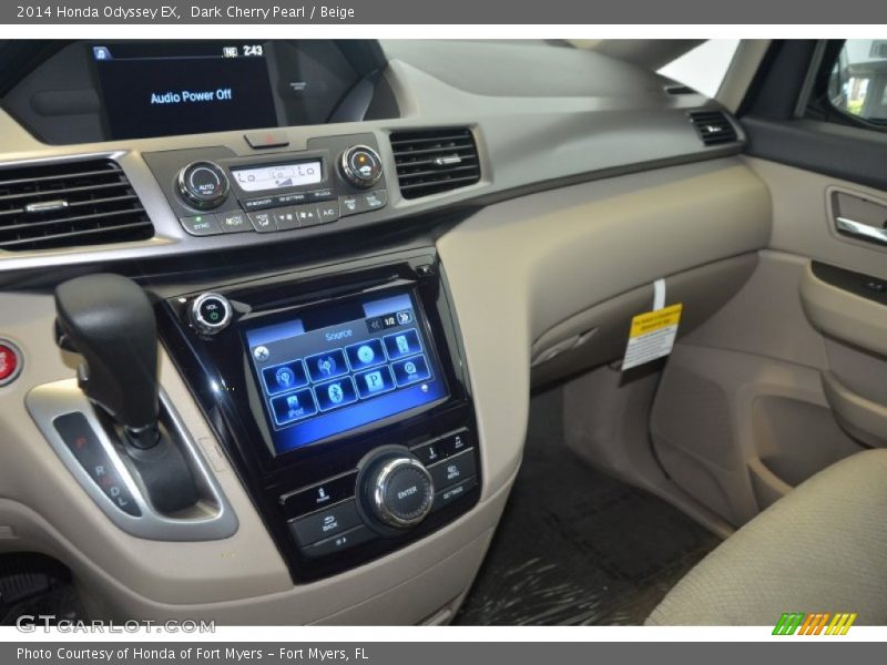 Dark Cherry Pearl / Beige 2014 Honda Odyssey EX