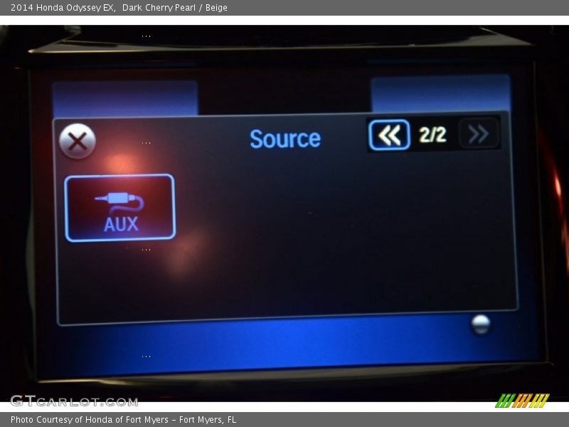 Dark Cherry Pearl / Beige 2014 Honda Odyssey EX