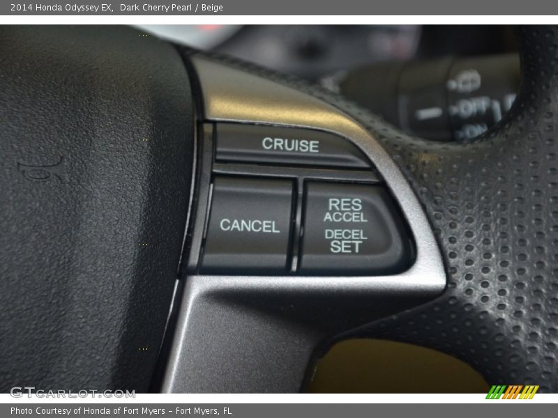 Dark Cherry Pearl / Beige 2014 Honda Odyssey EX