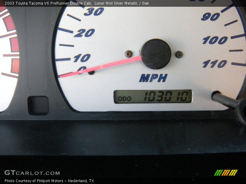 Lunar Mist Silver Metallic / Oak 2003 Toyota Tacoma V6 PreRunner Double Cab