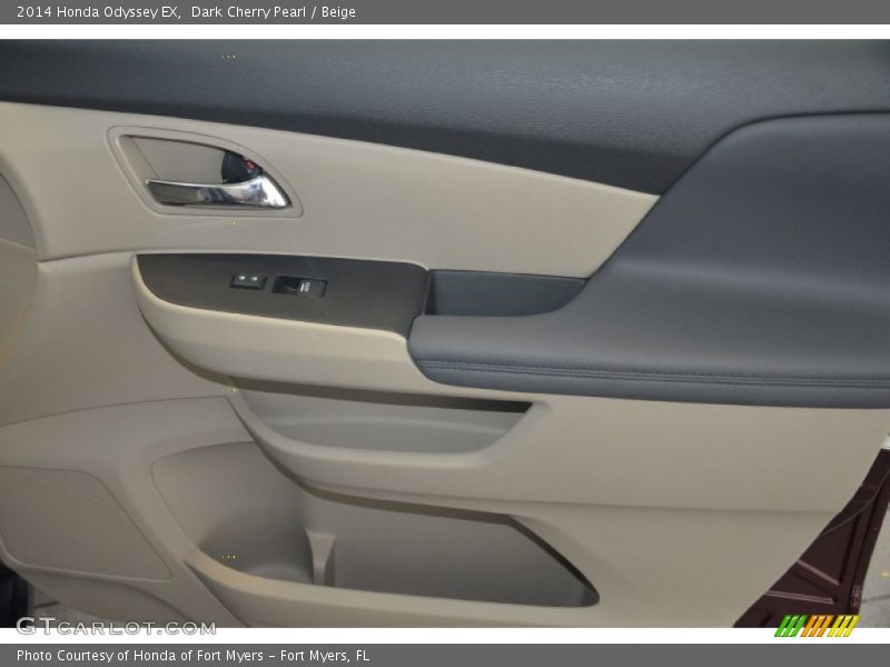 Dark Cherry Pearl / Beige 2014 Honda Odyssey EX