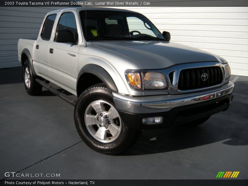 Lunar Mist Silver Metallic / Oak 2003 Toyota Tacoma V6 PreRunner Double Cab