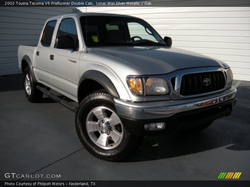 Lunar Mist Silver Metallic / Oak 2003 Toyota Tacoma V6 PreRunner Double Cab