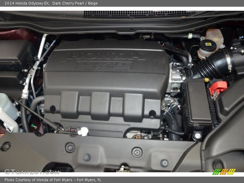 Dark Cherry Pearl / Beige 2014 Honda Odyssey EX