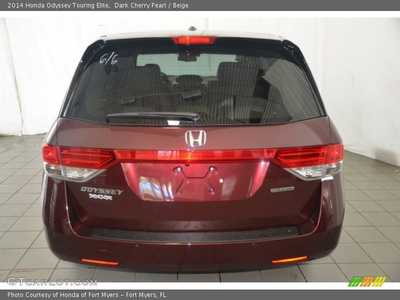 Dark Cherry Pearl / Beige 2014 Honda Odyssey Touring Elite