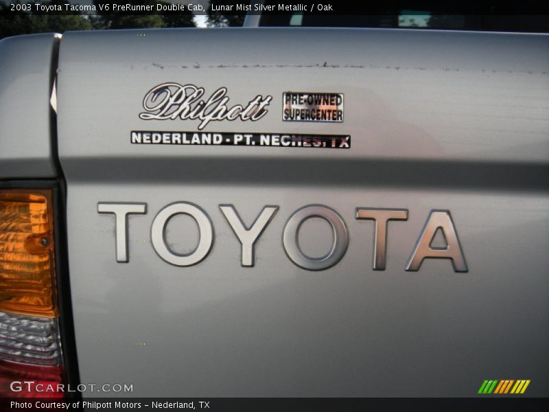 Lunar Mist Silver Metallic / Oak 2003 Toyota Tacoma V6 PreRunner Double Cab